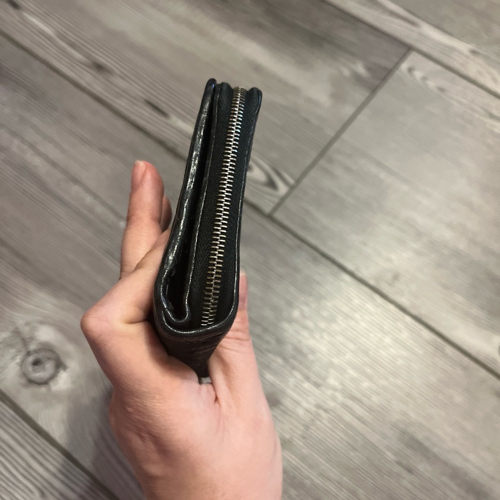 Vintage Celine Black Leather and Suede Wallet - Picture 4 of 8
